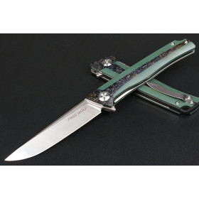 D2 Blade Carbon Fiber Outdoor Pocket Foldable Hunting EDC Camping Survival Knife for Self Defense UD405544